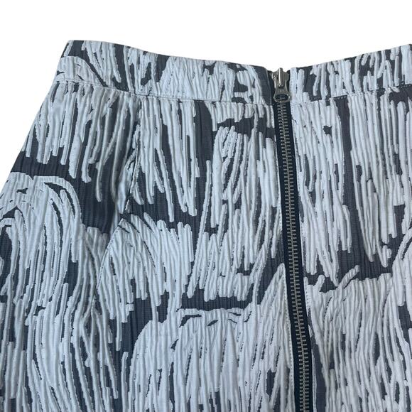 Opening Ceremony Komondor Mini Skirt Jacquard Zip Gray White Size 6 - Picture 12 of 16